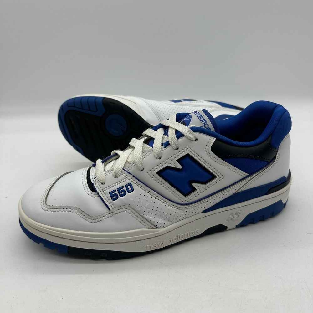 New Balance BB550SN1 Mens Size 9.5 "White Team Royal" Shoes 550 Retro Sneakers - Picture 4 of 10